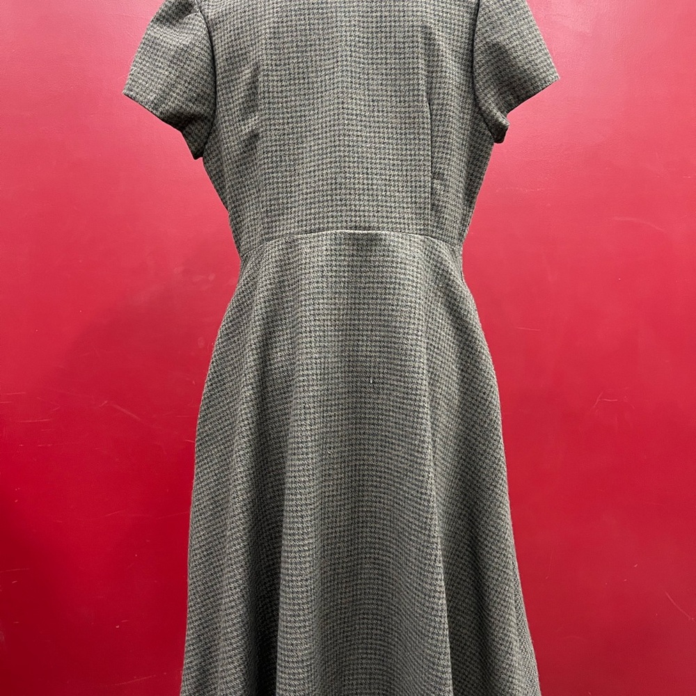 Classic Houndstooth Button-Down Dress - image 3